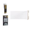 Kit Rodapé Poliestireno Frisado 2,4m 10cm Branco Px 5184 (45 Barras/2 Colas/ 2 Fixadores) - 1