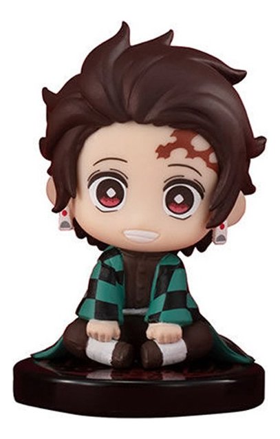 Boneco Demon Slayer Kimetsu no Yaiba Miniatura 5cm Csuporte