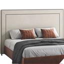 Ver imagem 2 de Cabeceira Estofada Cama Box Queen 1,60 Classic para Quarto em Corino Bege Claro - Larbelle