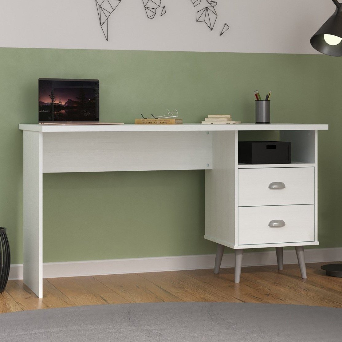 Escrivaninha Retrô 136cm 2 Gavetas 1 Nicho Hecol Móveis é ruim? Escrivaninha Retrô 136cm 2 Gavetas 1 Nicho Hecol Móveis é boa?