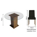 Ver imagem 3 de Conjunto Sala de Jantar Mesa Tampo de Vidro Redondo 4 Cadeiras Rustic/oxford Irene Madesa