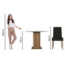 Ver imagem 4 de Conjunto Sala de Jantar Mesa Tampo de Vidro Redondo 4 Cadeiras Rustic/oxford Irene Madesa
