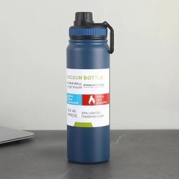 Garrafa Térmica Inox 800ml com Tampa:azul - 2