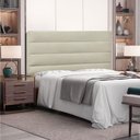 Ver imagem 5 de Cabeceira Solteiro Vera 90cm para Cama Box Madeira Corino Creme Loja Sheep