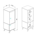 Ver imagem 4 de Cristaleira Retrô com 2 Portas Branco Mdp 40x40x180cm Rt 3105 Movelbento