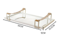Ver imagem 5 de Bandeja Decorativa Espelhada Tray Alça Couro Marrom - Off White