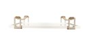 Ver imagem 3 de Bandeja Decorativa Espelhada Tray Alça Couro Marrom - Off White