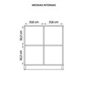 Ver imagem 2 de Kit Completo Conjunto Escritório 4 Peças Cubic Cinza Caemmun