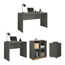 Ver imagem 1 de Kit Completo Conjunto Escritório 4 Peças Cubic Cinza Caemmun