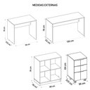 Ver imagem 3 de Kit Completo Conjunto Escritório 4 Peças Cubic Cinza Caemmun