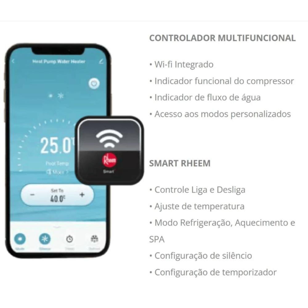 Trocador de Calor para Piscina Rheem 48900 Btu 220v 1f Rb48 - 3