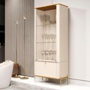 Ver imagem 4 de Conjunto Buffet e Cristaleira Lirio Off White Nature Dourado