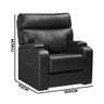 Poltrona de Descanso Reclinável Corino Preto Vesper Shop Jm - 4