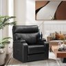 Poltrona de Descanso Reclinável Corino Preto Vesper Shop Jm - 1