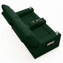 Ver mais imagens de Poltrona de Cinema Reclinável 2 Lugares Baú Usb Mallie Fh9 Veludo Verde - Mpozenato