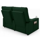 Ver imagem 7 de Poltrona de Cinema Reclinável 2 Lugares Baú Usb Mallie Fh9 Veludo Verde - Mpozenato