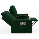 Ver imagem 6 de Poltrona de Cinema Reclinável 2 Lugares Baú Usb Mallie Fh9 Veludo Verde - Mpozenato