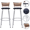 Kit 2 Banqueta Bistro para Cozinha Junco Cappuccino Àrea Gourmet Balcão Bancada bares Churrasqueira - 1