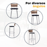 Kit 2 Banqueta Bistro para Cozinha Junco Cappuccino Àrea Gourmet Balcão Bancada bares Churrasqueira - 5