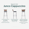 Kit 2 Banqueta Bistro para Cozinha Junco Cappuccino Àrea Gourmet Balcão Bancada bares Churrasqueira - 3