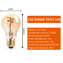 Ver imagem 2 de Kit C/6 Lampadas Decorativas de Filamento Ambar A60