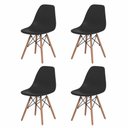 Ver imagem 4 de Conjunto Mesa Redonda Eiffel 70cm Branca com 4 Cadeiras Eifffel Preta