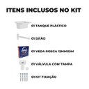 Ver imagem 2 de Tanque de Plástico 34l para Lavanderia Branco + Sifão Copo Universal Sanfonado + Fita Veda Rosca