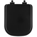 Ver imagem 1 de Assento Sanitário Poliéster Soft Close Piano Preto Fosco para Vaso Deca com Ferragem Preta