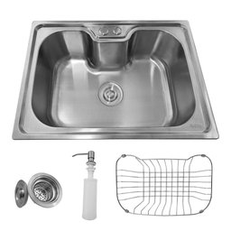 Cuba Pia Gourmet Luxo Prizi Aço Inox 201 42x60cm Kit Complet - 1 Cuba Pia Gourmet Luxo Prizi Aço Inox 201 42x60cm Kit Complet - 1