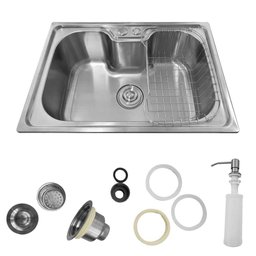 Cuba Pia Gourmet Luxo Prizi Aço Inox 201 42x60cm Kit Complet - 5 Cuba Pia Gourmet Luxo Prizi Aço Inox 201 42x60cm Kit Complet - 5