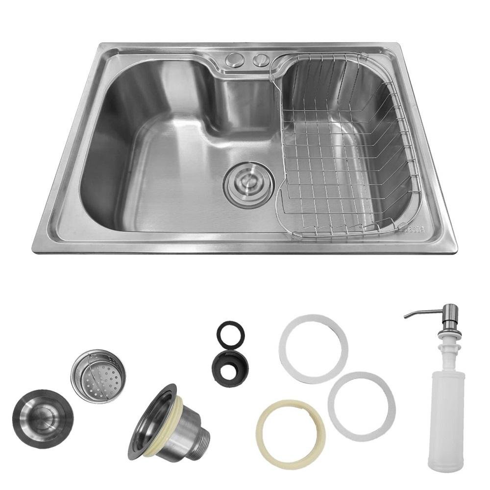 Cuba Pia Gourmet Luxo Prizi Aço Inox 201 42x60cm Kit Complet - 5