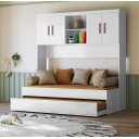 Ver imagem 1 de Conjunto Modulado Ponte e Bicama Solteiro Ônix Flex Nature Branco - Peternella