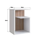 Ver imagem 4 de Mesa de Cabeceira Emovell B131-087 1 Prateleira 8kg 60x40x30cm MDP 15mm Branco/Montana Ff Fosco