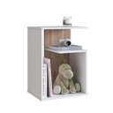 Ver imagem 3 de Mesa de Cabeceira Emovell B131-087 1 Prateleira 8kg 60x40x30cm MDP 15mm Branco/Montana Ff Fosco