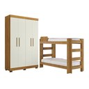 Ver imagem 1 de Quarto Infantil Completo com Guarda-roupa e Beliche Théo Tigus Baby