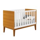 Ver imagem 2 de Berço Mini Cama Classic Branco/Savana com Pés Amadeirado - Reller Móveis