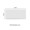 Ver imagem 3 de Armário Aéreo 70 cm 1 Porta Branco/Branco Veludo Lux Madesa