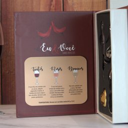 Kit com 5 Peças para Vinho Premium Wine - Eu e Você - 4