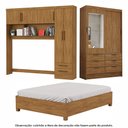 Ver imagem 1 de Guarda Roupa Casal Modulado Sevilha 5 e 2 Portas 8 Gavetas com Espelho e Cama Casal Carioca Móveis