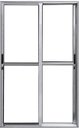 Ver imagem 1 de Porta de Aluminio Sacada 2 Folhas Móveis com Fechadura Linha Premium:2,10 X 1,50/brilhante