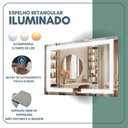 Ver imagem 6 de Espelho Retangular 50cm X 70cm Iluminado Touch Screen Led 3 Cores