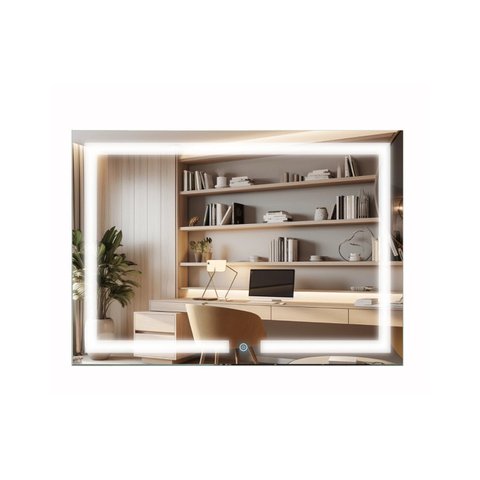 Espelho Retangular 50cm X 70cm Iluminado Touch Screen Led 3 Cores