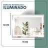 Espelho Retangular 50cm X 70cm Iluminado Touch Screen Led 3 Cores - 2