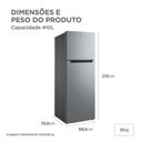 Ver imagem 6 de Geladeira Cycle Defrost Duplex 410l Inverter Prata Midea Mdrt554evf501 110v