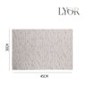 Jogo 4 Lugar Americano Retangular Mesa Pvc Carpet Bege 45x30cm Lyor - 4