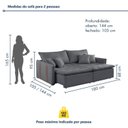 Ver imagem 3 de Sofá Cama em Madeira Eucalipto 180cm Detroid Yescasa