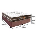 Ver imagem 3 de Cama Box Casal Bipartido Sintético + Colchão Molas Ensacadas Texas Prime Colchões 138cm - Suporta
