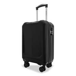 Mala de Viagem Bordo 10kg Abs Rígida Rodas 360º Duplas Cadeado Segredo Gladiador A6mb:preto - 2