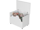 Ver imagem 3 de Baú de Brinquedos Nuvem Alegria Branco com 2 Luminárias - Divaloto