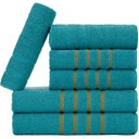 Ver imagem 1 de Jogo de Toalha Montreal 2 Banhão + 2 Rosto + 2 Tapete Piso Luxuoso 100% Algodão Verde Claro